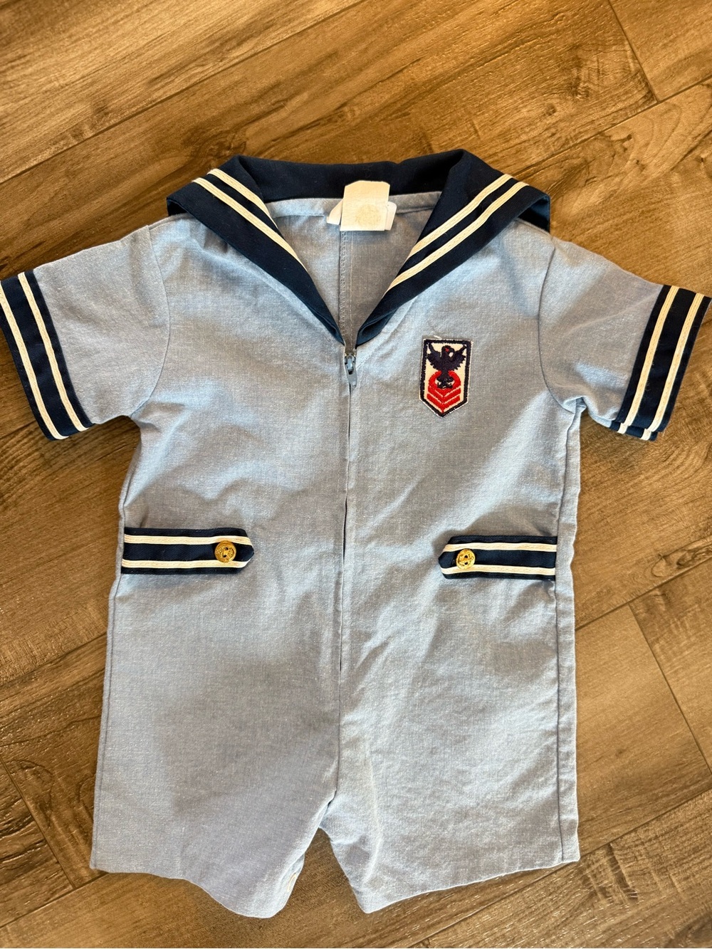 Vintage baby sailor nautical romper 18 months